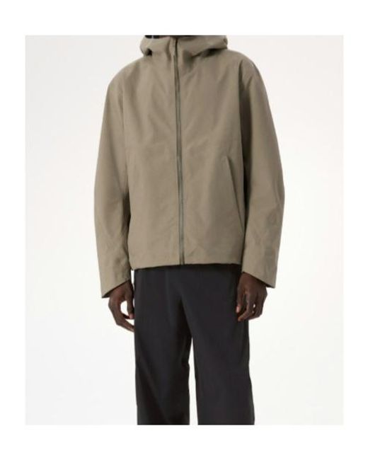 Veilance Brown Arris Hooded Jacket for men
