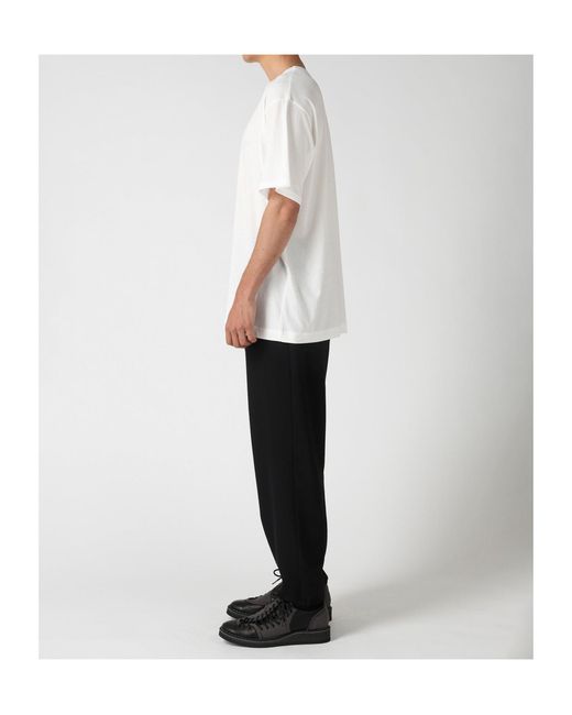 Yohji Yamamoto White Soft Single Jersey Round Neck Ss Tee for men