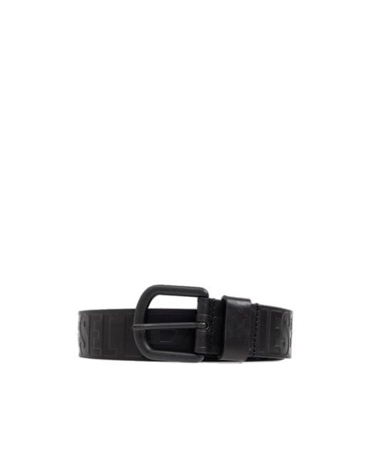 DIESEL White B-Archive Ii Buckle Belt for men
