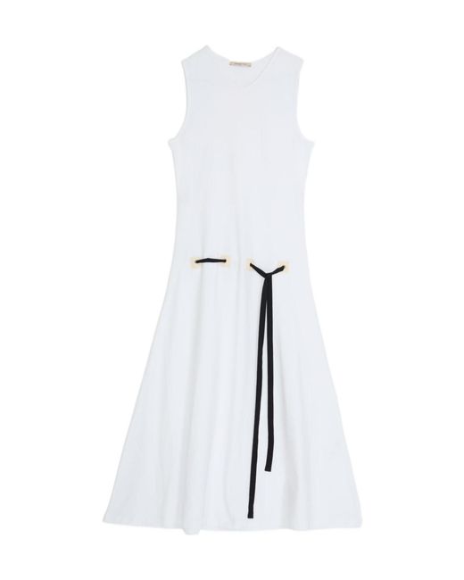 Paloma Wool White Suni Eyelet-Detail Sleeveless Dress
