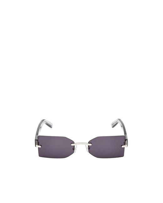 Gcds White Rimless Sunglasses for men
