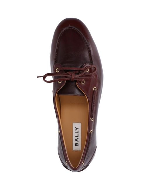 Bally Brown Pathy Lace-Up Derby Shoes for men