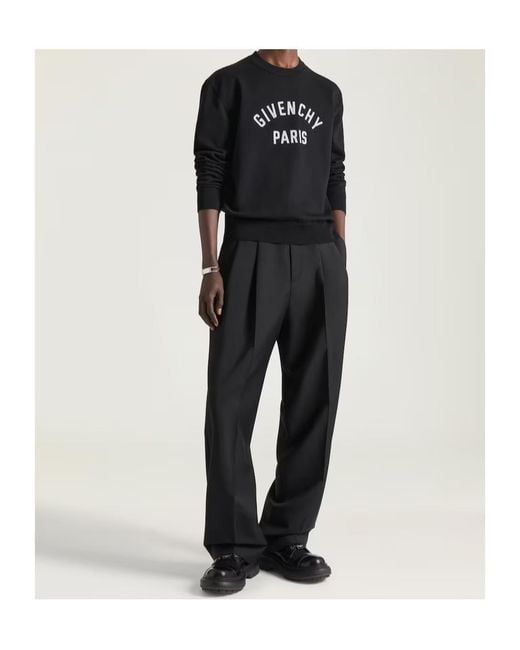 Givenchy Black Double Pleat Tailored Pants for men