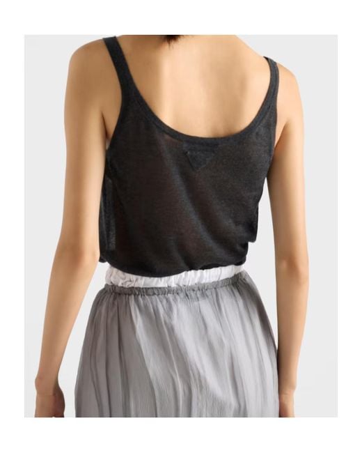 Prada Black Knitted Tank Top