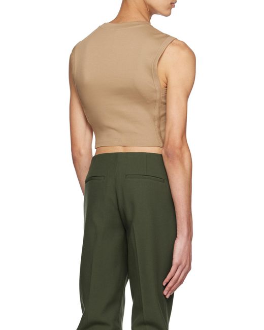 Dion Lee Green Boned-Bodice Knitted Top for men