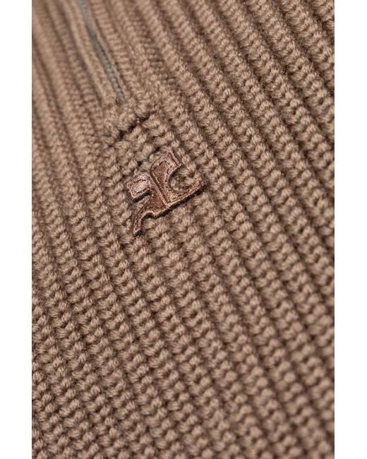 Courreges Brown Long Sleeve Sweater for men