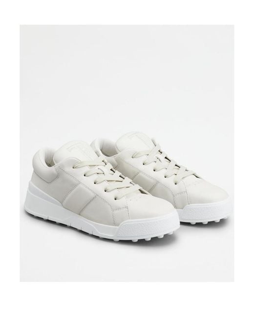Tod's White Logo Low-Cut Casual Sneakers for men