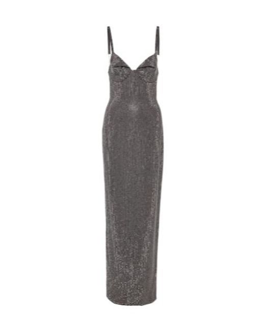 Area Multicolor Crystal-Embellished Jersey Gown