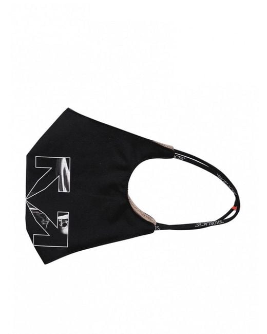Off-White c/o Virgil Abloh White Caravaggio Arrow Printed Face Mask for men