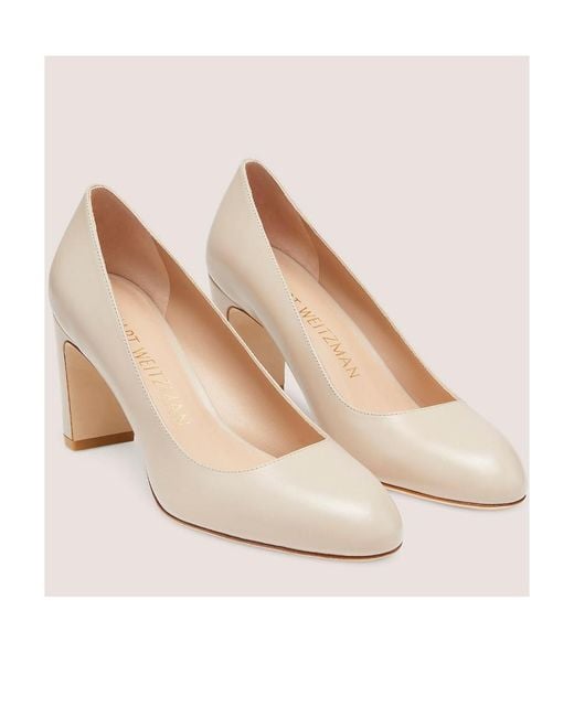 Stuart Weitzman White Logo High Heels