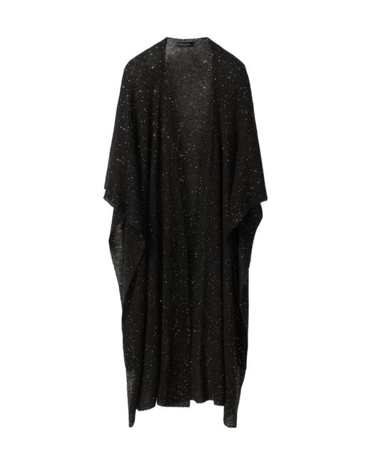 Fabiana Filippi Black Sequin Open Cape