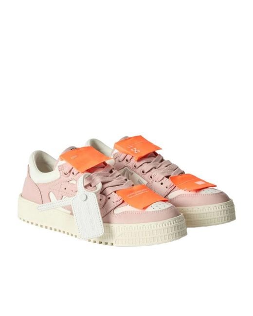Off-White c/o Virgil Abloh Pink Lace-Up Sneakers