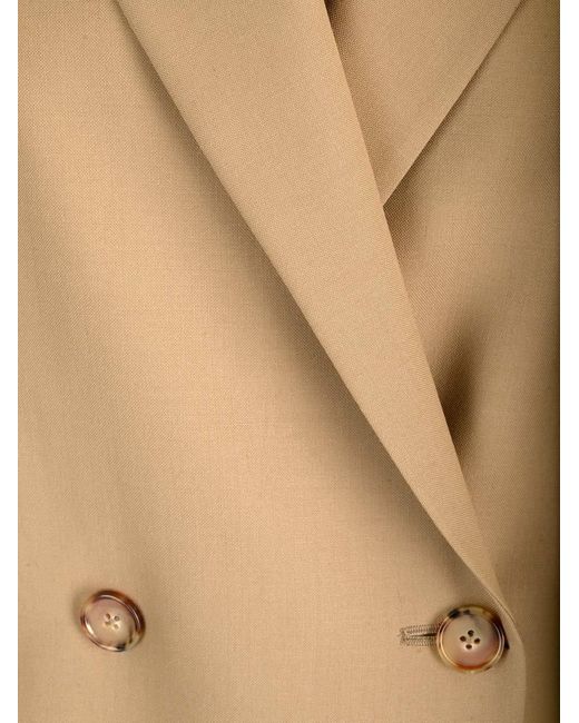Totême Natural Totême Pocketed Double-Breasted Blazer