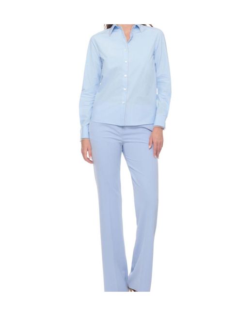 Fabiana Filippi Blue Contrast Trim Shirt