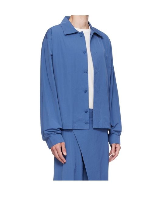 Kiko Kostadinov Blue Point-Collar Casual Jacket for men