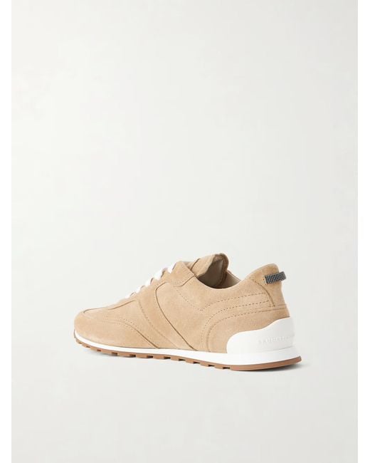 Brunello Cucinelli Natural Lace-Up Sneakers