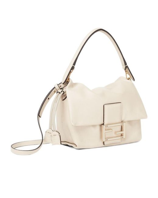 Fendi Natural Mamma Baguette Small Shoulder Bag