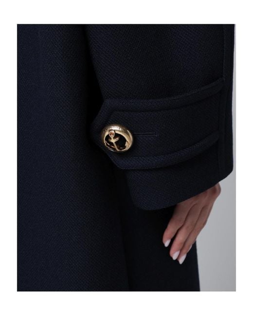 Balenciaga Blue Double-Breasted Coat