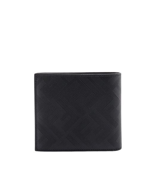 Fendi Blue Logo Printed Bi-Fold Wallet for men