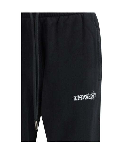 Off-White c/o Virgil Abloh Black Heraldic Arrow Cuffed Sweatpants for men