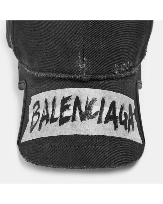 Balenciaga Black Bal Cap Sn62 for men