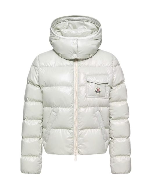 Moncler Gray Andro Hooded Short Down Jacket