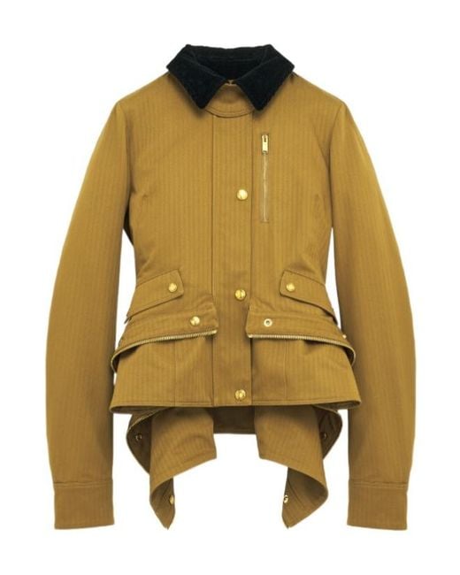McQueen Yellow Herringbone Kickback Jacket