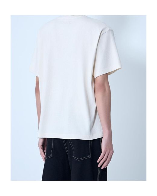 STORY mfg. Blue Logo-Embroidered T-Shirt for men