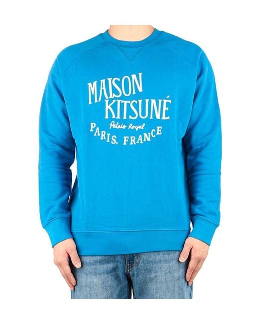 Maison Kitsuné Blue Long Sleeve Sweatshirt for men