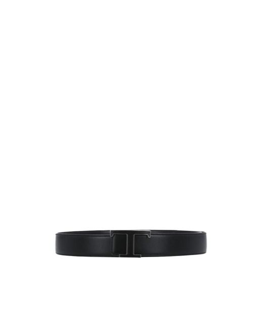 Tod's White Logo Plaque Buckled Belt for men