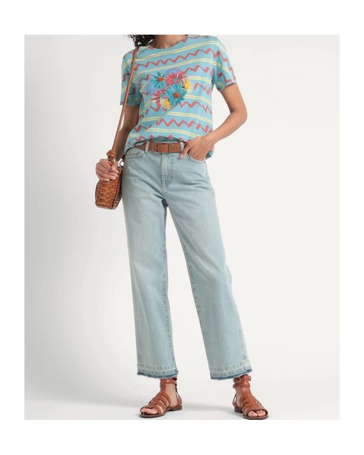 MAX&Co. Blue Straight-Leg Jeans