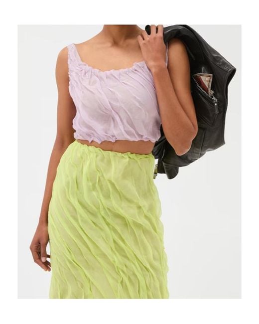 Versace Pink Silk-Chiffon Draped Top