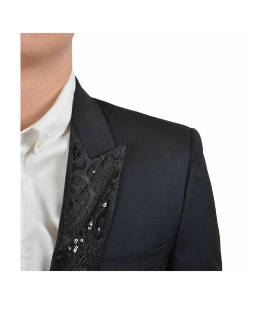 Just Cavalli Black Wool Suit Jacket for men