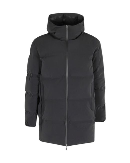 Herno Gray Hooded Cotton Jacket for men