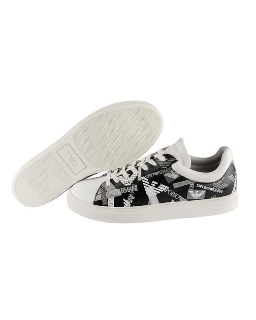 Emporio Armani Multicolor Logo Lacing Casual Sneakers for men