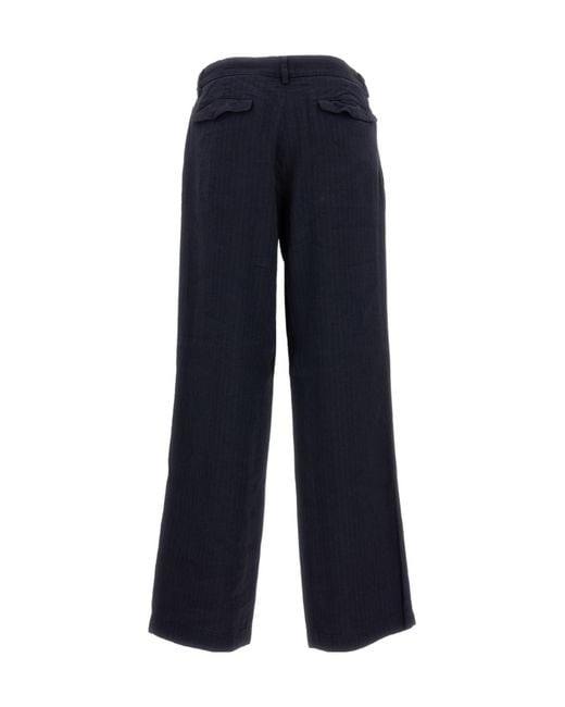 Barena Blue Wide Leg Trousers for men