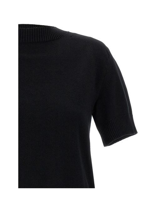 Sacai Black Poplin Ribbed Pullover