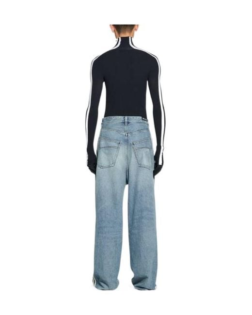 Balenciaga Blue Adidas Large Baggy Trousers