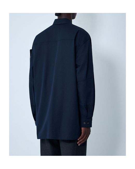 Dries Van Noten Blue Button Down Poplin Shirt for men