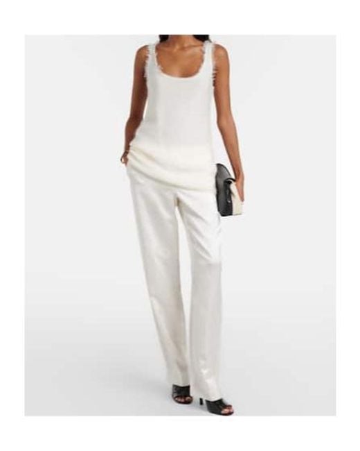 Totême  White Fringed Trim Vest