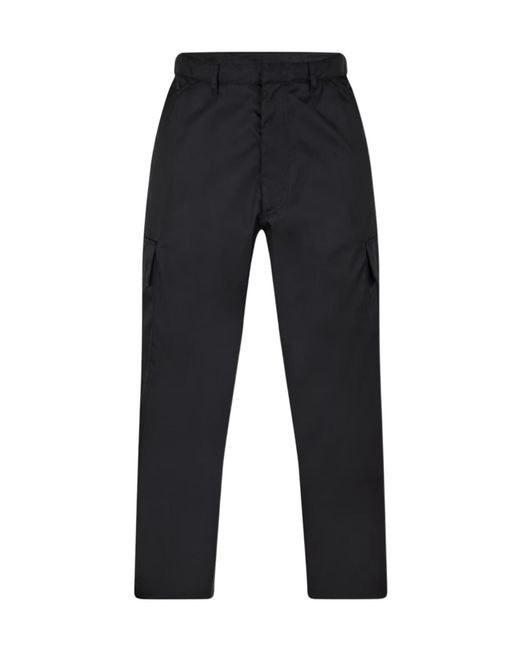 Prada Blue Interlink Cargo Trousers for men