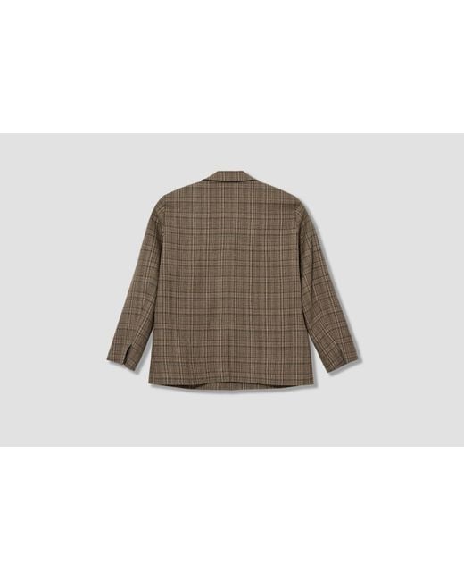 Auralee Brown Long-Sleeved Casual Jacket for men