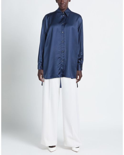 MM6 by Maison Margiela Blue Solid Colour Shirts