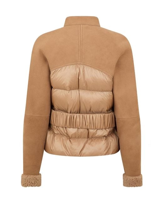 Moncler Brown Tan Suede Jacket