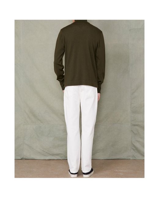 Officine Generale Green Turtleneck Sweater for men