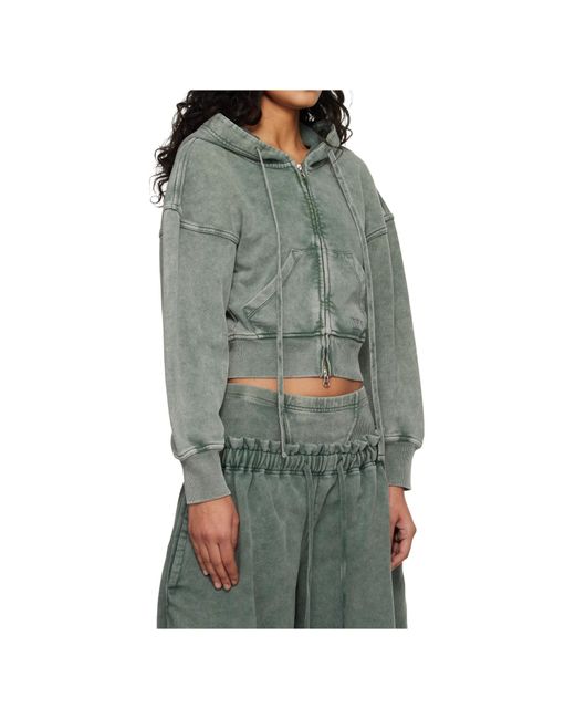 KNWLS Gray Haze Cropped Zip-Up Sweatshirt