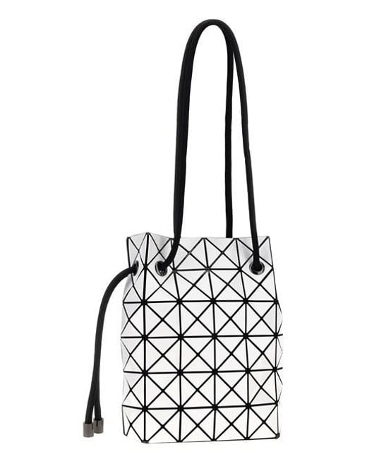 Issey Miyake White Drawstring Shoulder Bag