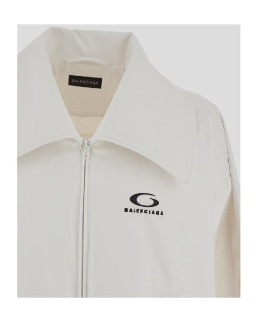 Balenciaga White Loop Sports Icon Tracksuit Jacket