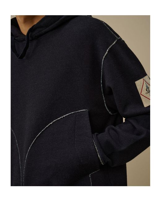 C P Company Black Hooded Sweatshirt for men