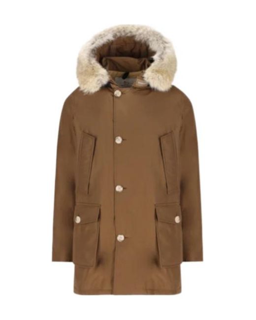 Woolrich Brown Arctic Hooded Parka for men